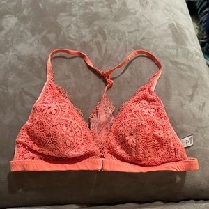 Bright orange crochet bralette